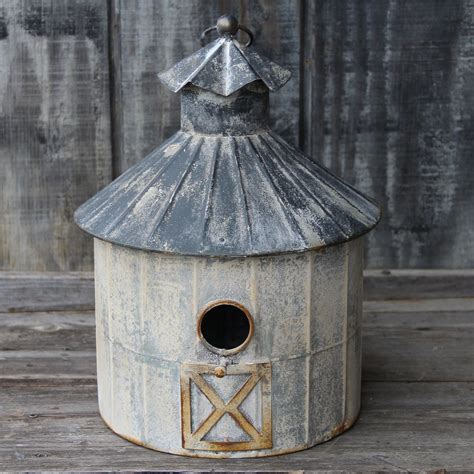 antique metal bird houses|rustic metal bird houses.